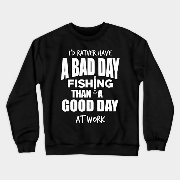 Funny Fishing Design Fisherman Gift Product Crewneck Sweatshirt by Linco